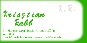 krisztian rabb business card